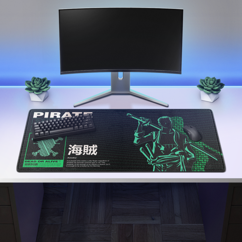 roronoa zoro one piece 90x40 bureaumat