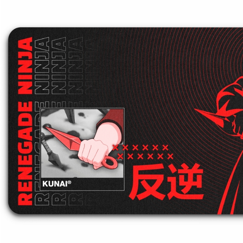 rode wolken ninja muismat voor gamers